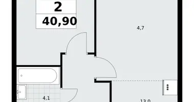 Apartamento 2 habitaciones en Postnikovo, Rusia