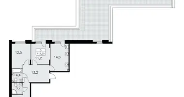 Apartamento 3 habitaciones en poselenie Sosenskoe, Rusia