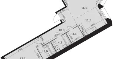 Apartamento 2 habitaciones en Konkovo District, Rusia