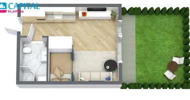 Apartamento 1 habitación en Klaipeda, Lituania