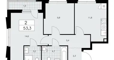 Appartement 2 chambres dans poselenie Sosenskoe, Fédération de Russie