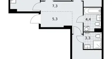 3 room apartment in Kommunarka, Russia