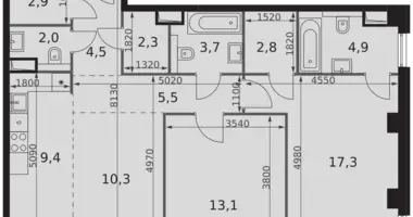 Appartement 2 chambres dans North-Western Administrative Okrug, Fédération de Russie