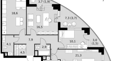 Appartement 3 chambres dans North-Western Administrative Okrug, Fédération de Russie