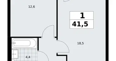 Apartamento 1 habitación en Troitsk, Rusia