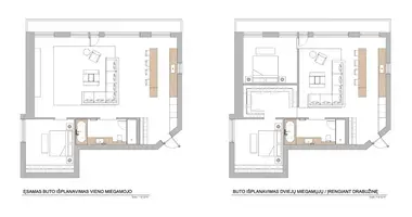 2 room apartment in Klaipėda, Lithuania