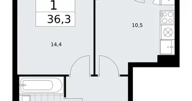 1 room apartment in Troitsk, Russia