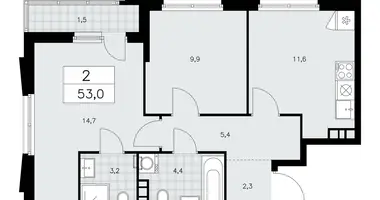 Квартира 2 комнаты в поселение Сосенское, Россия