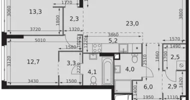 Appartement 3 chambres dans Moscou, Russie