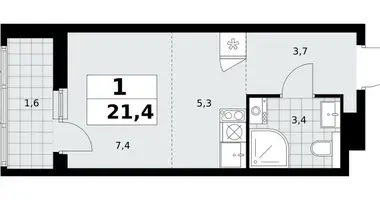 Apartamento 1 habitación en poselenie Sosenskoe, Rusia