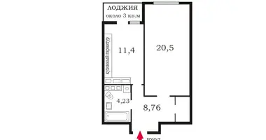 Mieszkanie 1 pokój w Moskwa, Rosja