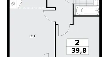 Apartamento 2 habitaciones en poselenie Sosenskoe, Rusia