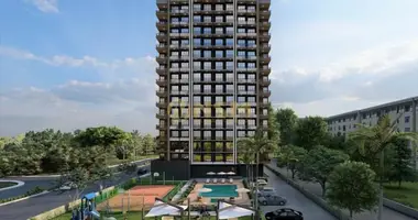Apartamento 1 habitacion con  gimnasio, con parque infantil, con Basketbolnaya ploschadka en Mersin, Turquía