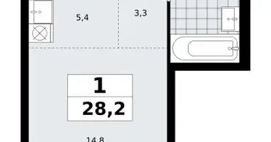 Mieszkanie 1 pokój w poselenie Sosenskoe, Rosja