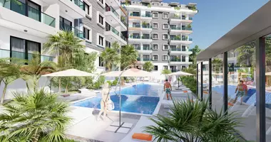 Duplex 2 rooms with parking, with elevator, with swimming pool in Alanya, Turkey
