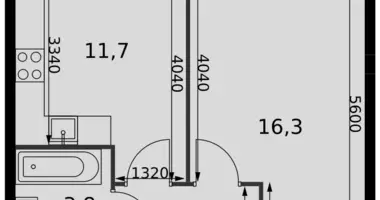 Appartement 1 chambre dans Razvilka, Fédération de Russie