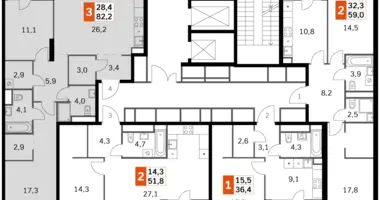 Appartement 3 chambres dans Moscou, Russie