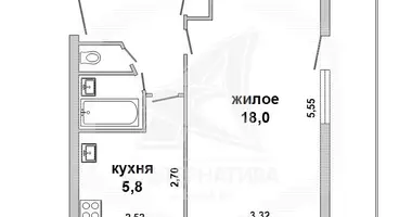1 room apartment in Brest, Belarus
