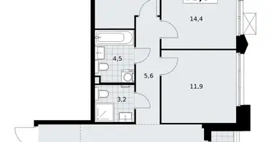 Wohnung 3 zimmer in Troizk, Russland
