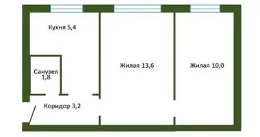 Mieszkanie 2 pokoi w Lida, Białoruś