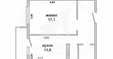 1 room apartment in Brest, Belarus