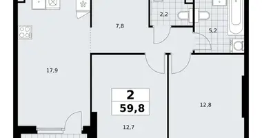 Apartamento 2 habitaciones en South-Western Administrative Okrug, Rusia