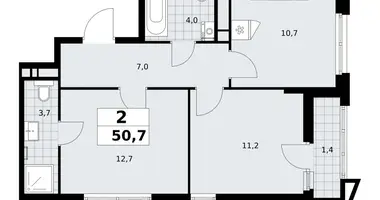 Appartement 2 chambres dans poselenie Sosenskoe, Fédération de Russie