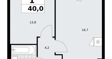 Apartamento 1 habitación en poselenie Sosenskoe, Rusia