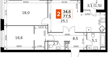 Appartement 3 chambres dans Moscou, Fédération de Russie