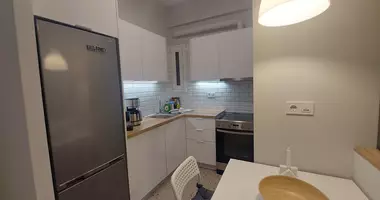 1 room studio apartment with double glazed windows, with balcony, with furniture in Athens, Greece