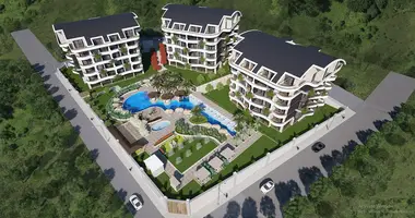 Penthouse 3 pokoi z Balkon, z Klimatyzator, z parking w Alanya, Turcja