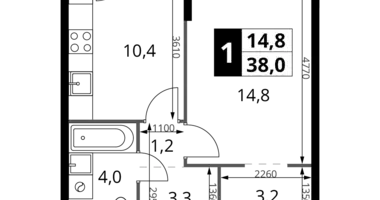 Appartement 1 chambre dans Khimki, Fédération de Russie