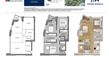 Apartamento 4 habitaciones en Minsk, Bielorrusia