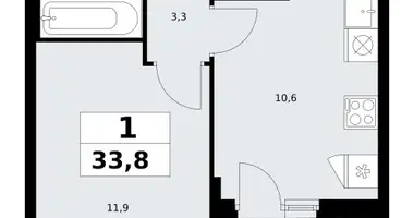 1 room apartment in Kommunarka, Russia