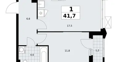 Wohnung 1 zimmer in Troizk, Russland