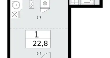 Apartamento 1 habitación en Moscú, Rusia