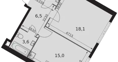 Квартира 1 комната в район Коньково, Россия