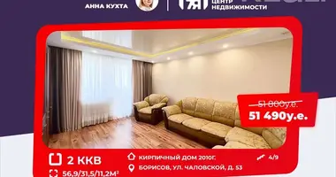 Apartamento 2 habitaciones en Borisov, Bielorrusia