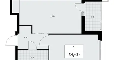 Apartamento 1 habitación en Krasnoye Selo, Rusia