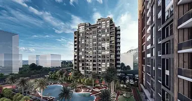 1 room apartment with balcony, with air conditioning, with sea view in Toroslar, Turkey