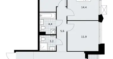 Appartement 3 chambres dans Troïtsk, Russie