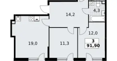 Appartement 3 chambres dans Postnikovo, Fédération de Russie