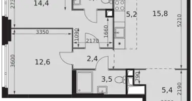 Appartement 3 chambres dans Moscou, Russie