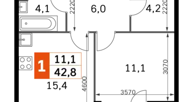 Appartement 1 chambre dans Moscou, Fédération de Russie