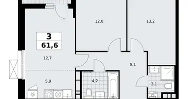 Appartement 3 chambres dans poselenie Sosenskoe, Fédération de Russie