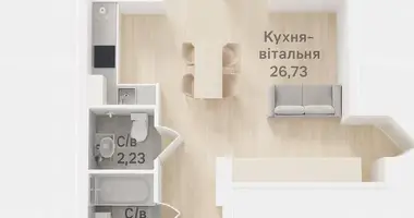 3 room apartment in Odesa Raion, Ukraine