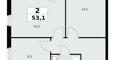 Apartamento 2 habitaciones en poselenie Sosenskoe, Rusia