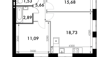 Apartamento 2 habitaciones en Naro-Fominskiy gorodskoy okrug, Rusia