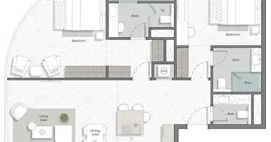 Apartamento 2 habitaciones en Dubái, Emiratos Árabes Unidos