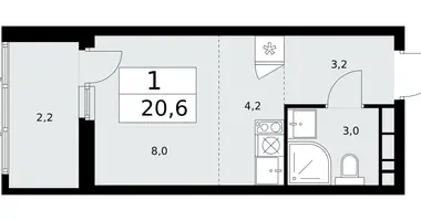 Appartement 1 chambre dans poselenie Sosenskoe, Fédération de Russie